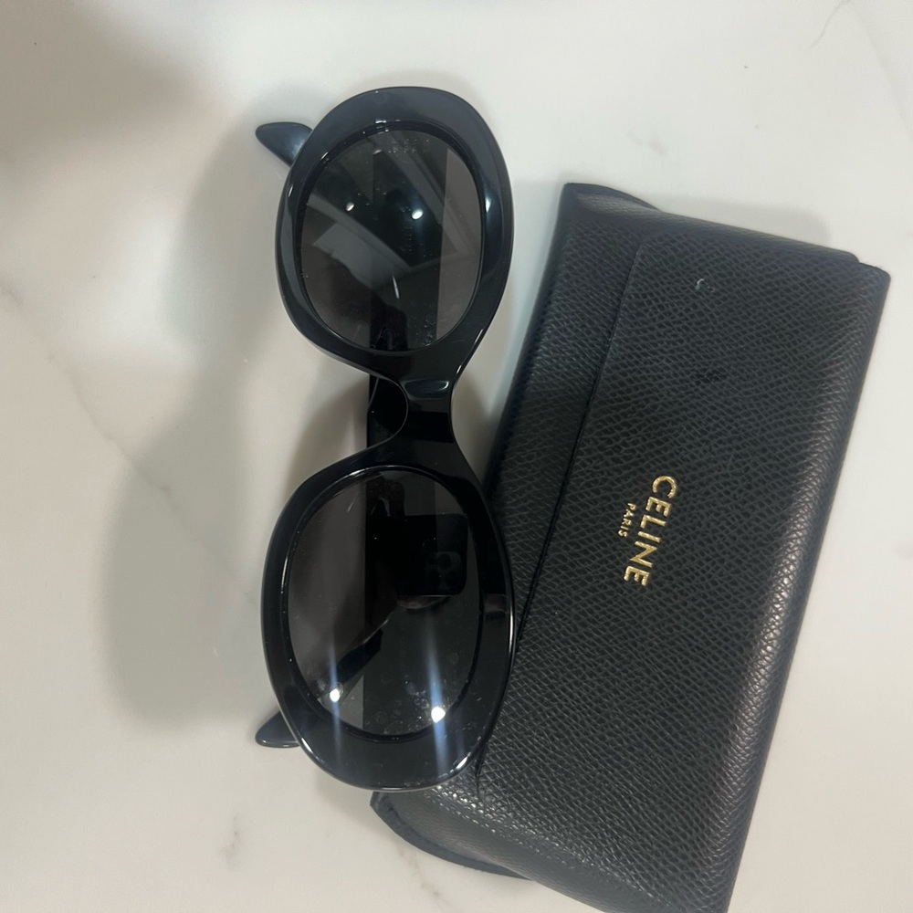 Celine Black Sunglasses- black round- CBK like